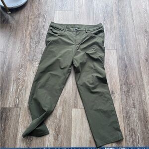 Olive Green Lululemon ABC Warpstreme Pants